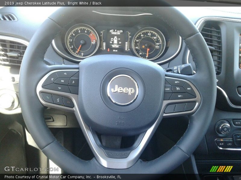 Bright White / Black 2019 Jeep Cherokee Latitude Plus