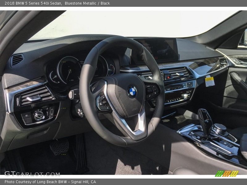 Bluestone Metallic / Black 2018 BMW 5 Series 540i Sedan