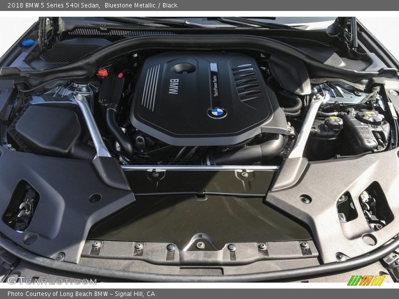 Bluestone Metallic / Black 2018 BMW 5 Series 540i Sedan