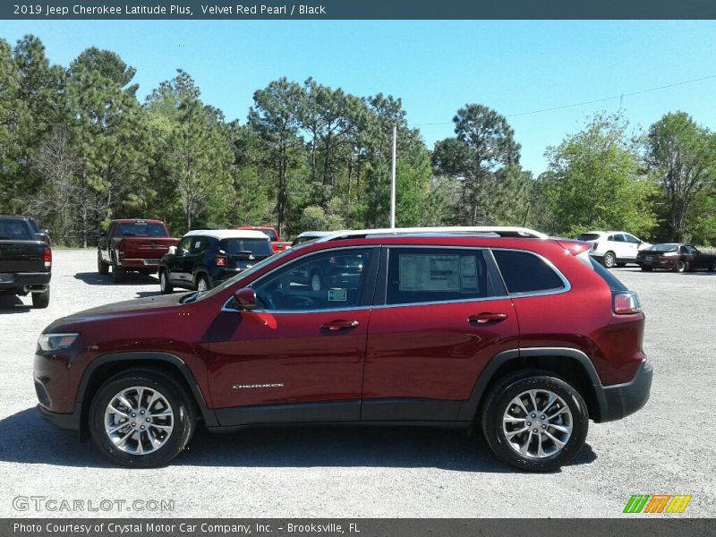 Velvet Red Pearl / Black 2019 Jeep Cherokee Latitude Plus