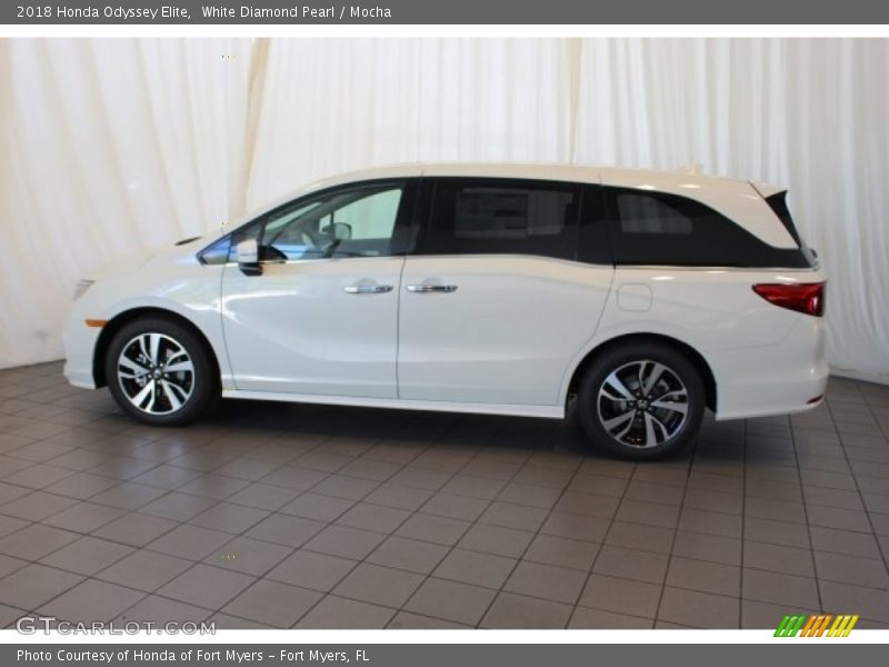White Diamond Pearl / Mocha 2018 Honda Odyssey Elite