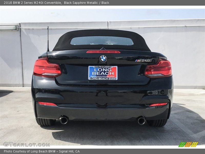 Black Sapphire Metallic / Black 2018 BMW 2 Series M240i Convertible