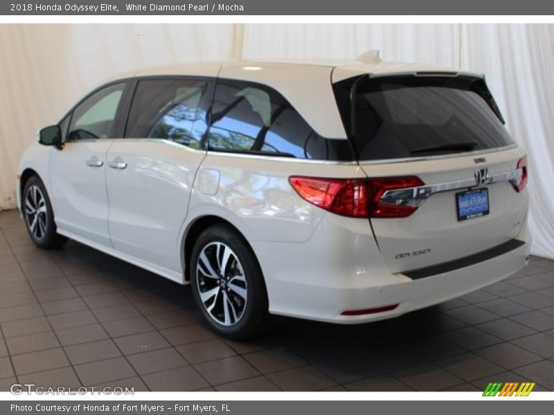 White Diamond Pearl / Mocha 2018 Honda Odyssey Elite