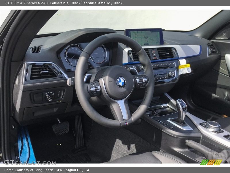 Black Sapphire Metallic / Black 2018 BMW 2 Series M240i Convertible