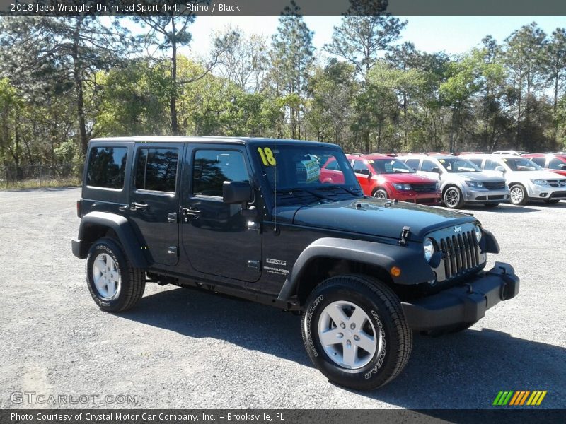 Rhino / Black 2018 Jeep Wrangler Unlimited Sport 4x4