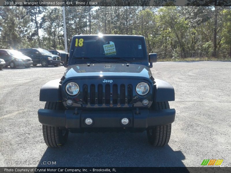 Rhino / Black 2018 Jeep Wrangler Unlimited Sport 4x4