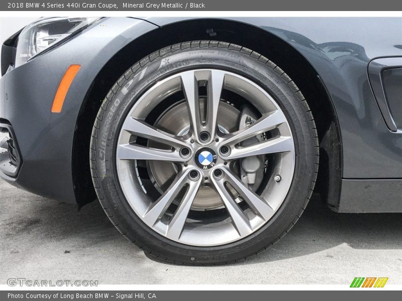 Mineral Grey Metallic / Black 2018 BMW 4 Series 440i Gran Coupe