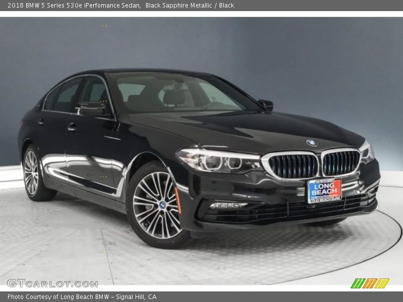 Black Sapphire Metallic / Black 2018 BMW 5 Series 530e iPerfomance Sedan