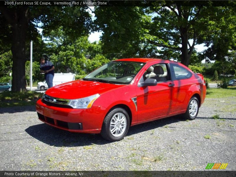 Vermillion Red / Medium Stone 2008 Ford Focus SE Coupe