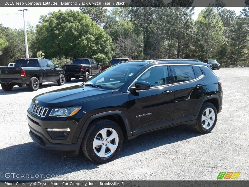 Diamond Black Crystal Pearl / Black 2018 Jeep Compass Latitude