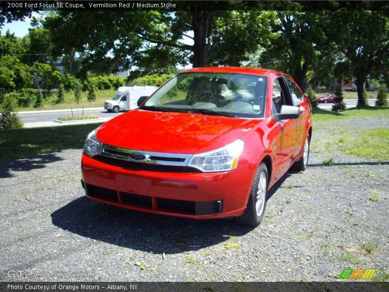 Vermillion Red / Medium Stone 2008 Ford Focus SE Coupe