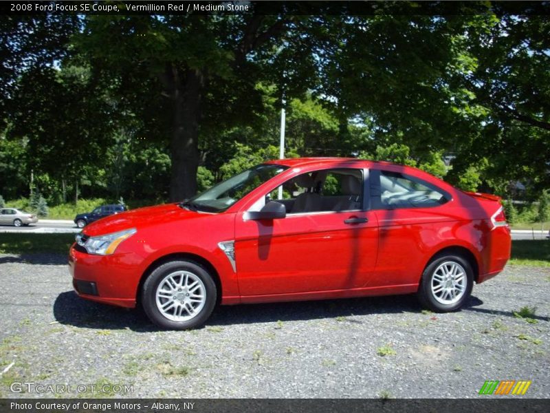 Vermillion Red / Medium Stone 2008 Ford Focus SE Coupe