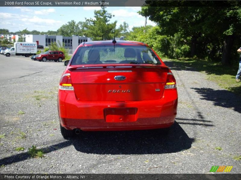 Vermillion Red / Medium Stone 2008 Ford Focus SE Coupe