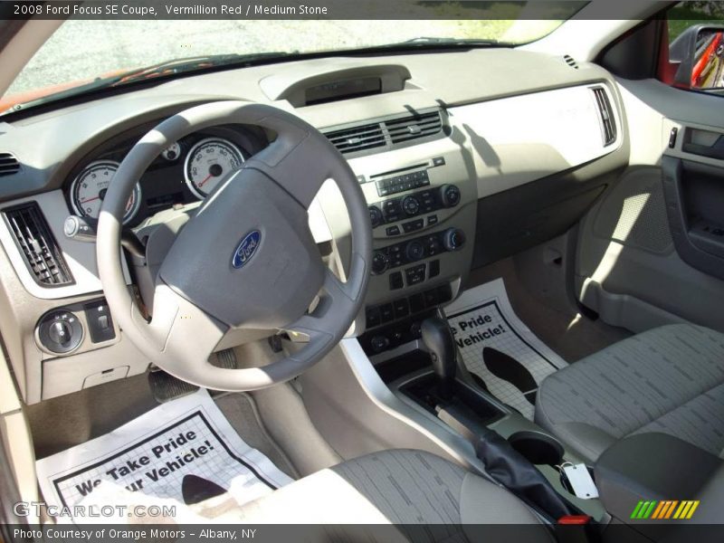 Vermillion Red / Medium Stone 2008 Ford Focus SE Coupe