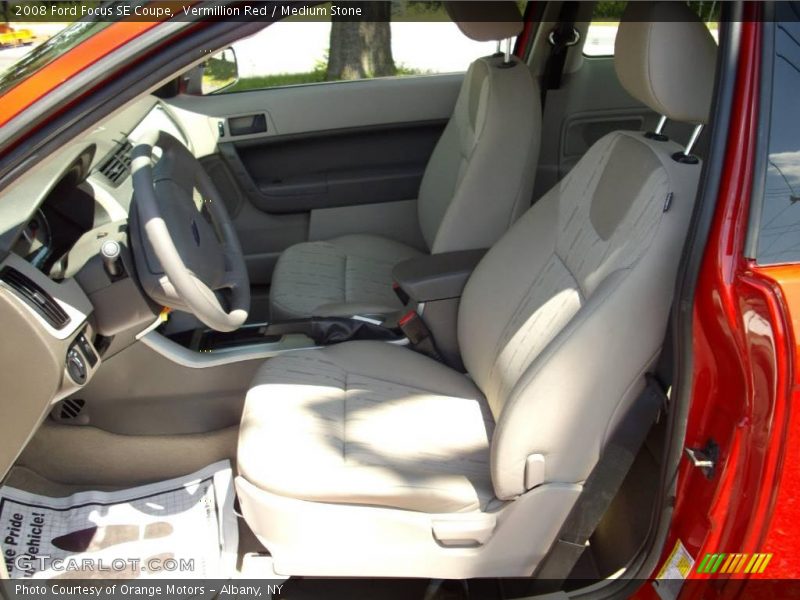 Vermillion Red / Medium Stone 2008 Ford Focus SE Coupe