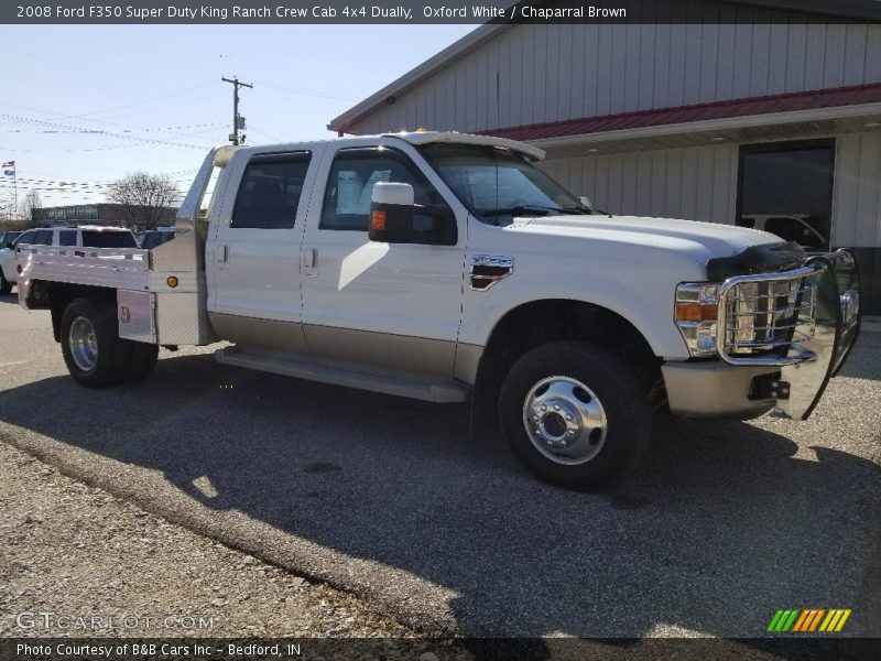 Oxford White / Chaparral Brown 2008 Ford F350 Super Duty King Ranch Crew Cab 4x4 Dually