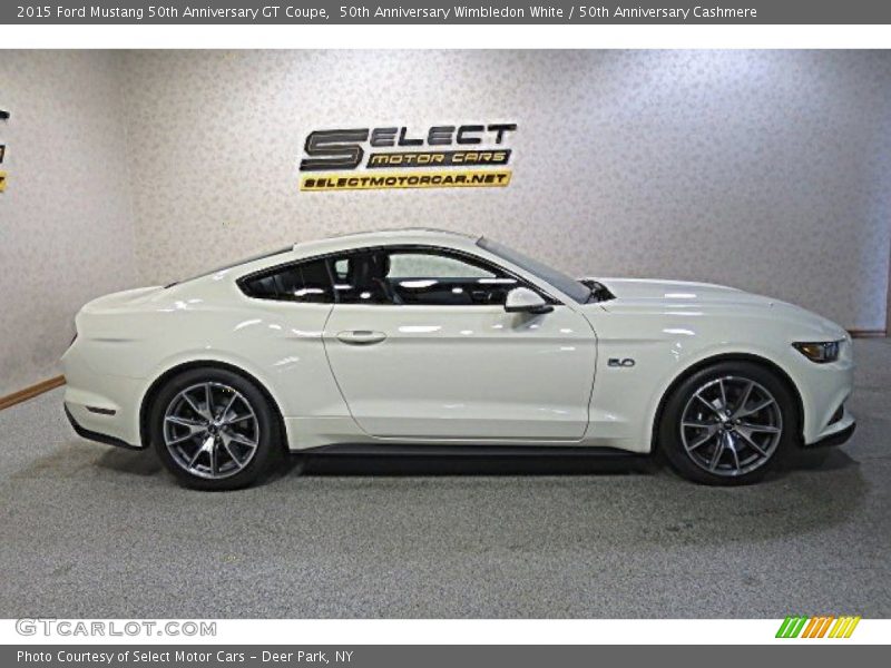 50th Anniversary Wimbledon White / 50th Anniversary Cashmere 2015 Ford Mustang 50th Anniversary GT Coupe