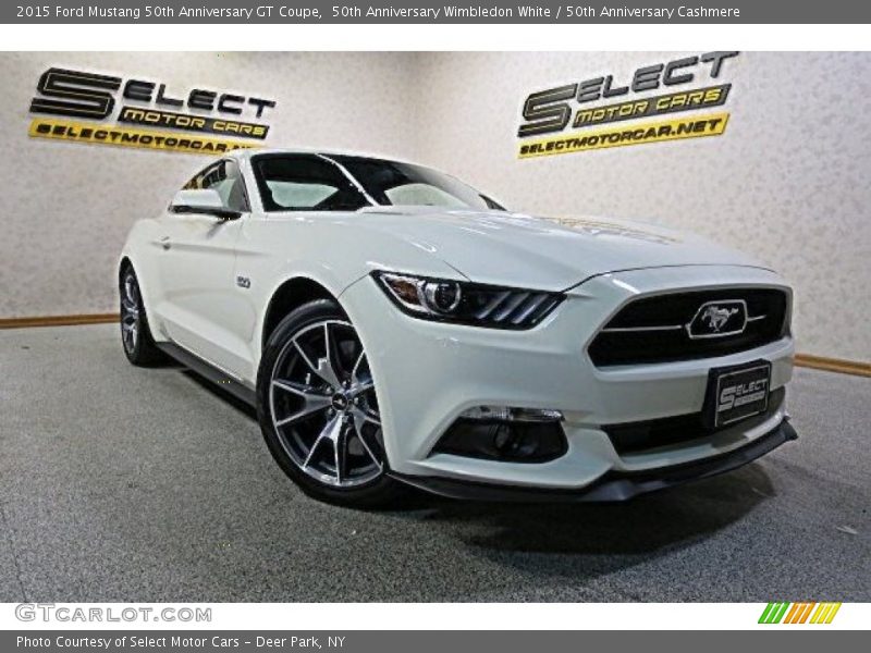 50th Anniversary Wimbledon White / 50th Anniversary Cashmere 2015 Ford Mustang 50th Anniversary GT Coupe