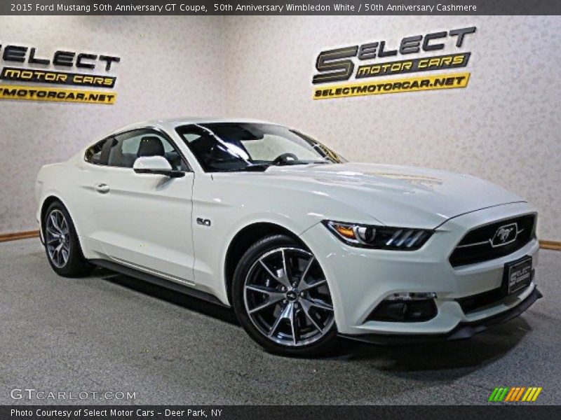 50th Anniversary Wimbledon White / 50th Anniversary Cashmere 2015 Ford Mustang 50th Anniversary GT Coupe