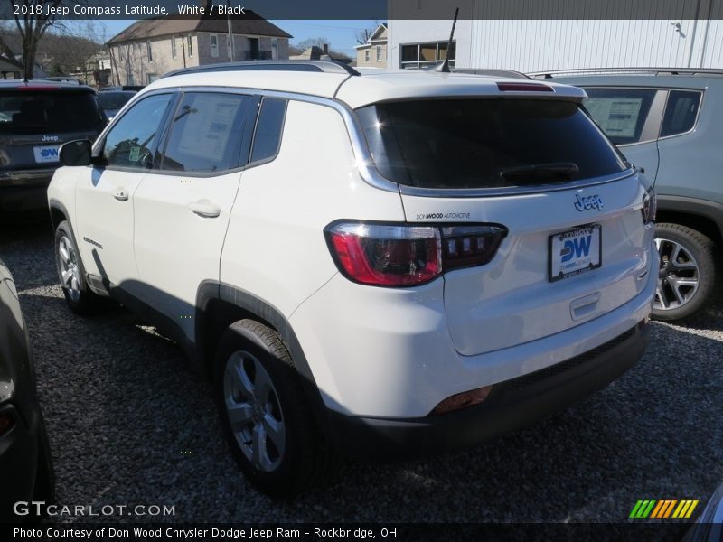 White / Black 2018 Jeep Compass Latitude