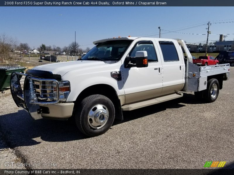 Oxford White / Chaparral Brown 2008 Ford F350 Super Duty King Ranch Crew Cab 4x4 Dually