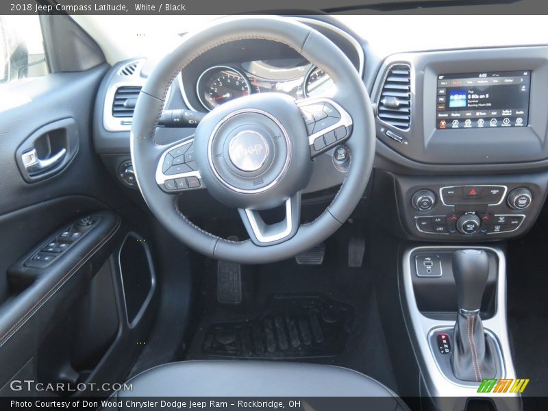 White / Black 2018 Jeep Compass Latitude