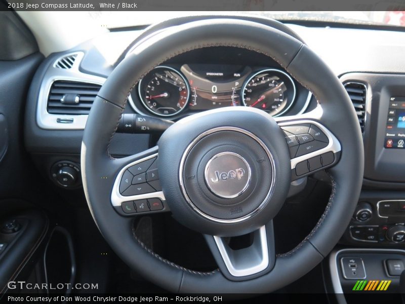 White / Black 2018 Jeep Compass Latitude