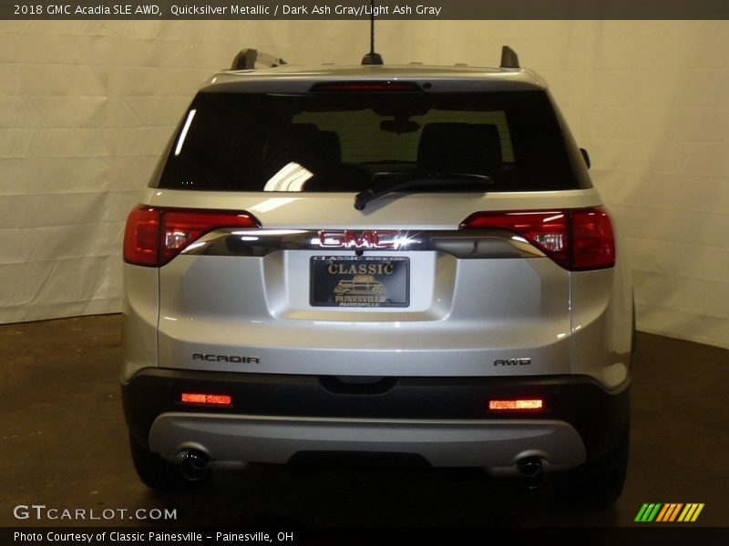 Quicksilver Metallic / Dark Ash Gray/Light Ash Gray 2018 GMC Acadia SLE AWD