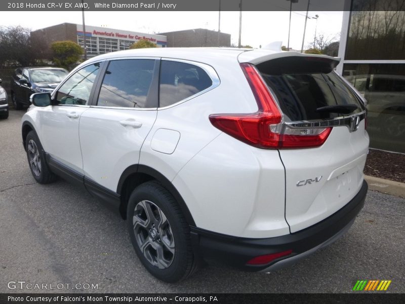 White Diamond Pearl / Ivory 2018 Honda CR-V EX AWD