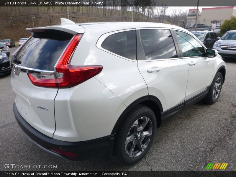 White Diamond Pearl / Ivory 2018 Honda CR-V EX AWD
