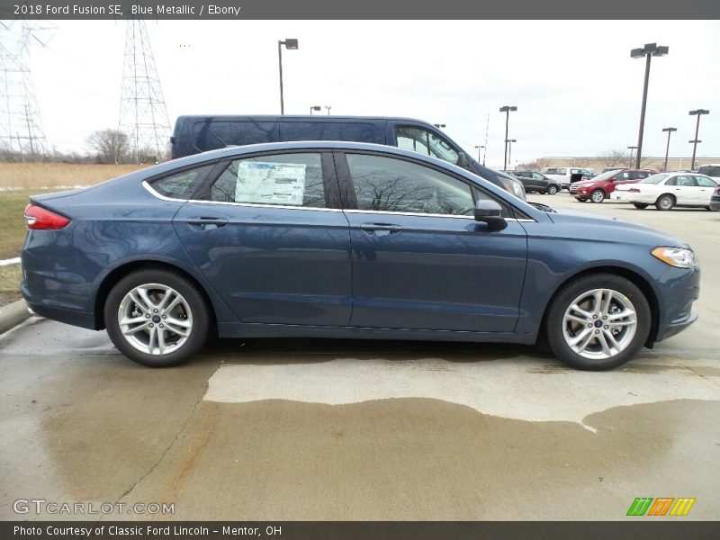 Blue Metallic / Ebony 2018 Ford Fusion SE