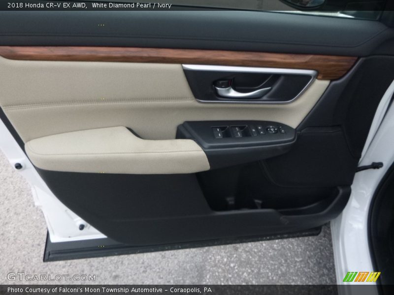 White Diamond Pearl / Ivory 2018 Honda CR-V EX AWD