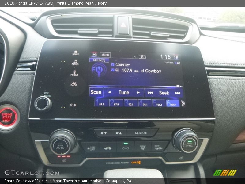 White Diamond Pearl / Ivory 2018 Honda CR-V EX AWD