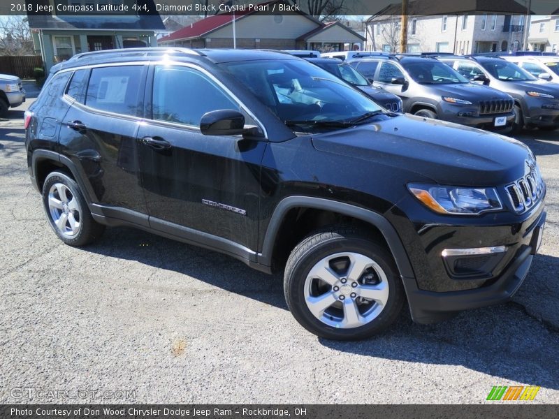 Diamond Black Crystal Pearl / Black 2018 Jeep Compass Latitude 4x4