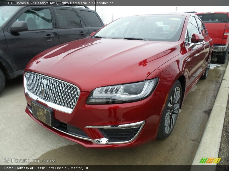 Ruby Red Metallic / Cappuccino 2018 Lincoln MKZ Reserve AWD