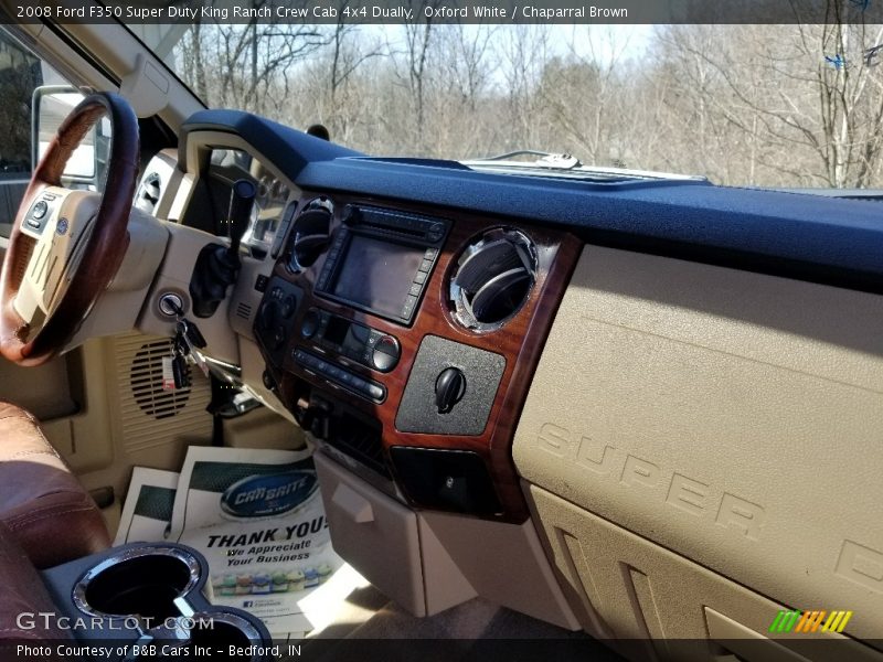 Oxford White / Chaparral Brown 2008 Ford F350 Super Duty King Ranch Crew Cab 4x4 Dually