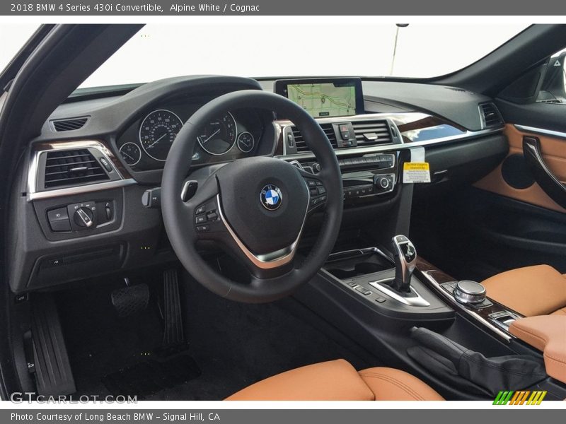 Alpine White / Cognac 2018 BMW 4 Series 430i Convertible