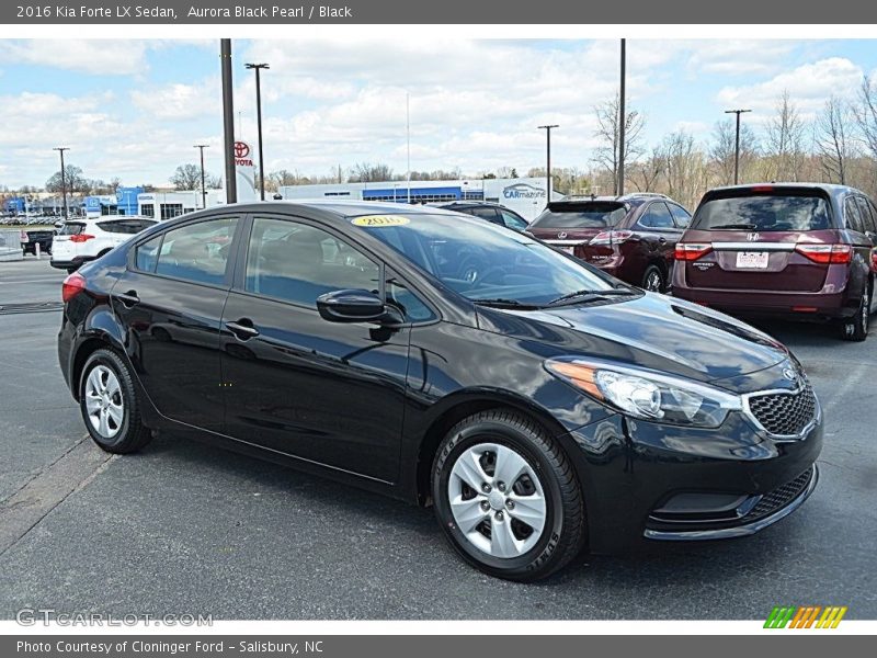 Aurora Black Pearl / Black 2016 Kia Forte LX Sedan