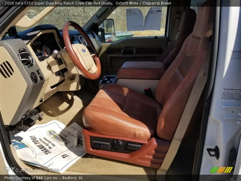 Oxford White / Chaparral Brown 2008 Ford F350 Super Duty King Ranch Crew Cab 4x4 Dually
