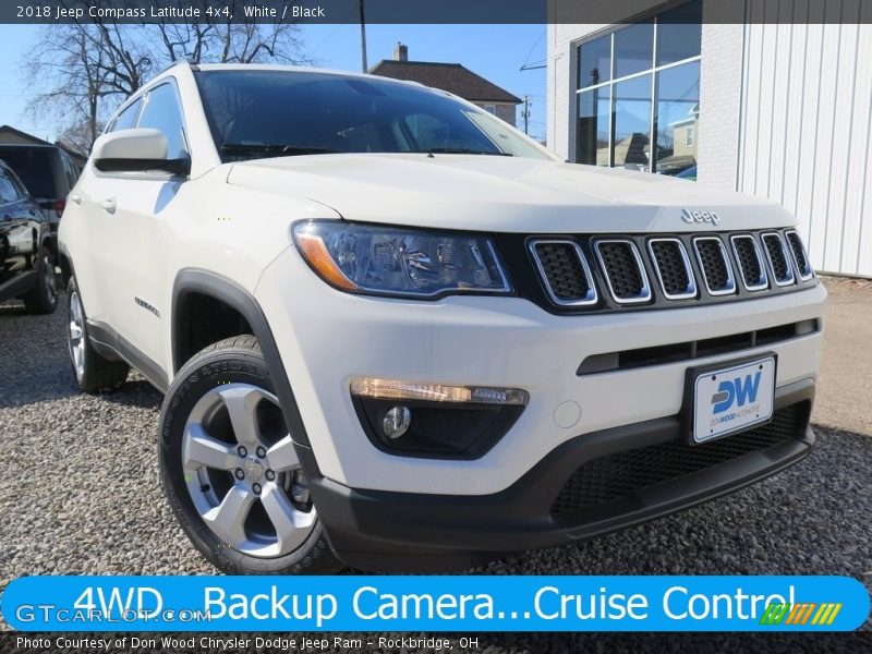 White / Black 2018 Jeep Compass Latitude 4x4