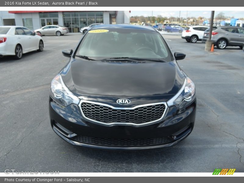 Aurora Black Pearl / Black 2016 Kia Forte LX Sedan