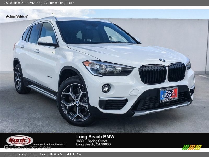 Alpine White / Black 2018 BMW X1 xDrive28i
