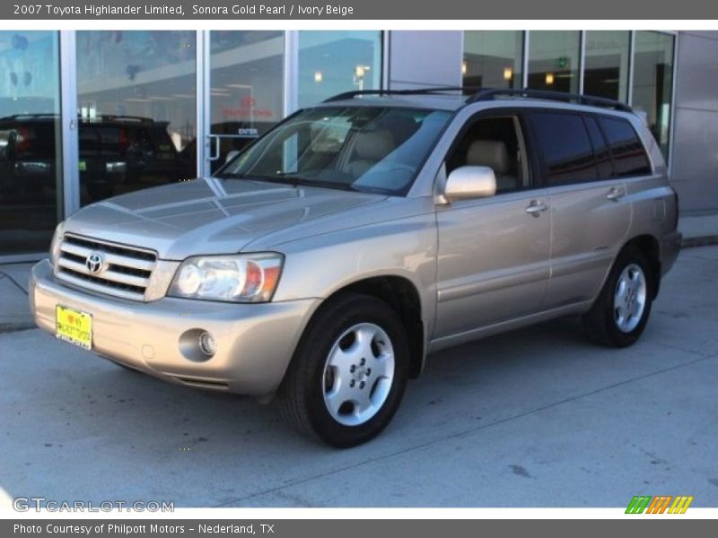 Sonora Gold Pearl / Ivory Beige 2007 Toyota Highlander Limited