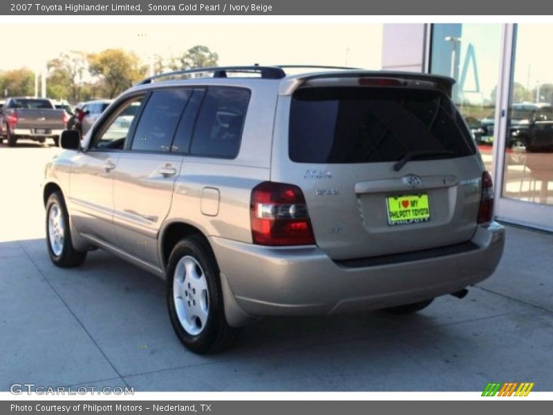 Sonora Gold Pearl / Ivory Beige 2007 Toyota Highlander Limited