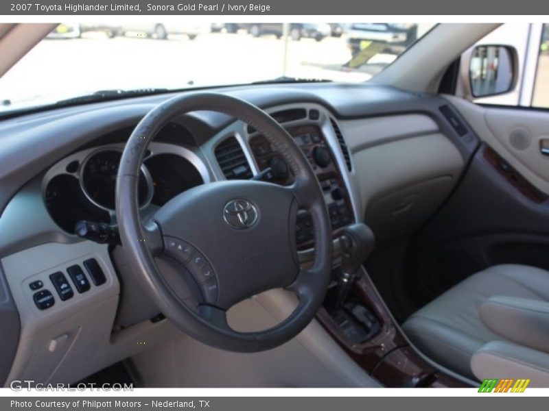 Sonora Gold Pearl / Ivory Beige 2007 Toyota Highlander Limited