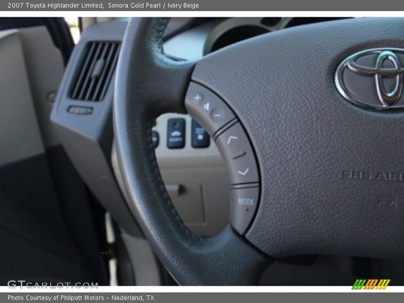 Sonora Gold Pearl / Ivory Beige 2007 Toyota Highlander Limited