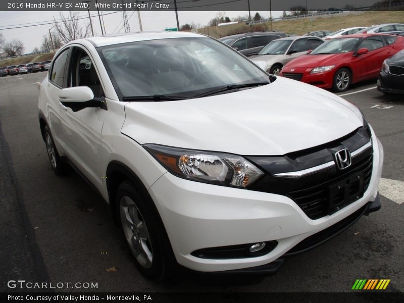 White Orchid Pearl / Gray 2016 Honda HR-V EX AWD