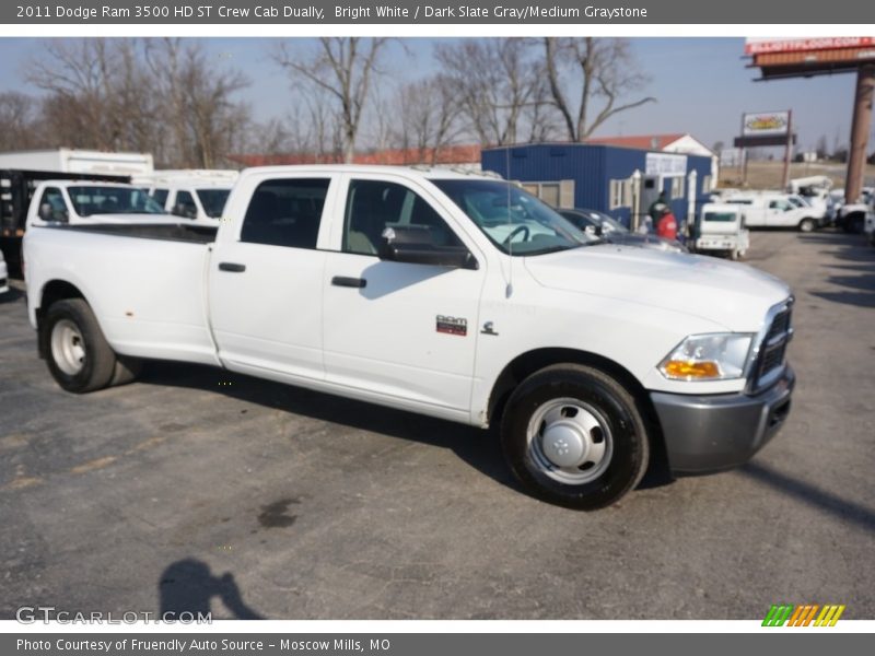 Bright White / Dark Slate Gray/Medium Graystone 2011 Dodge Ram 3500 HD ST Crew Cab Dually