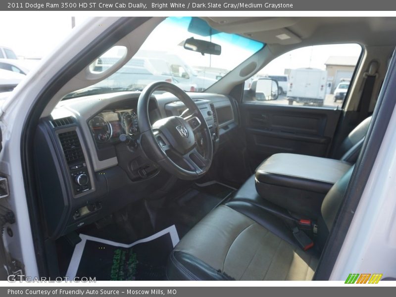 Bright White / Dark Slate Gray/Medium Graystone 2011 Dodge Ram 3500 HD ST Crew Cab Dually