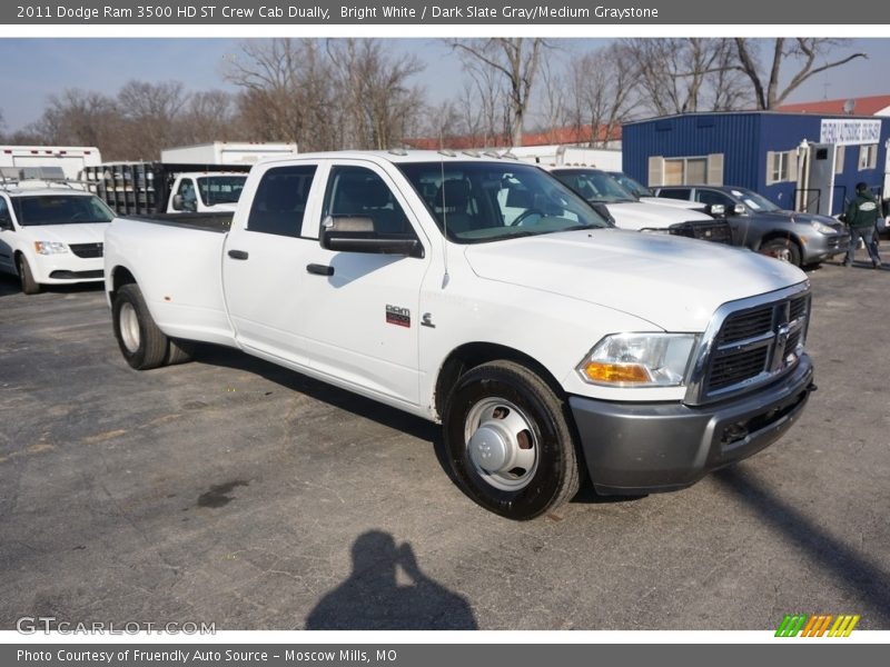 Bright White / Dark Slate Gray/Medium Graystone 2011 Dodge Ram 3500 HD ST Crew Cab Dually
